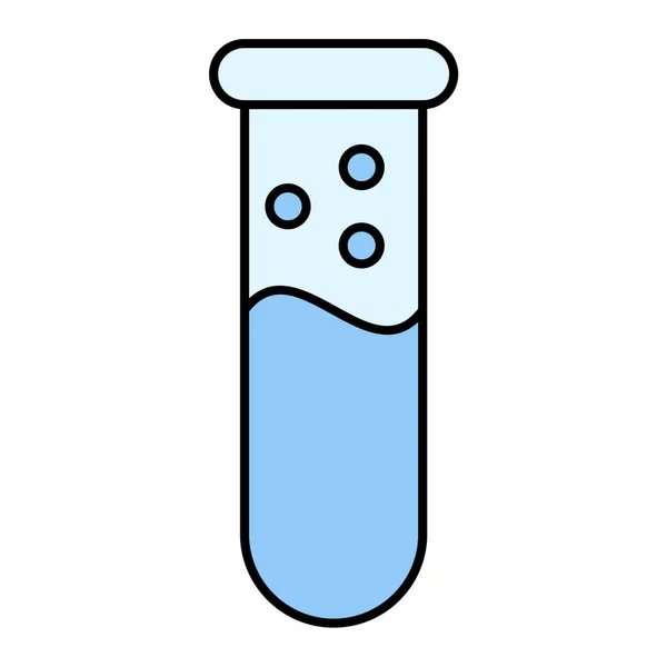 Icône Tube Essai Illustration Contour Des Icônes Vectorielles Fiole Pour — Image vectorielle