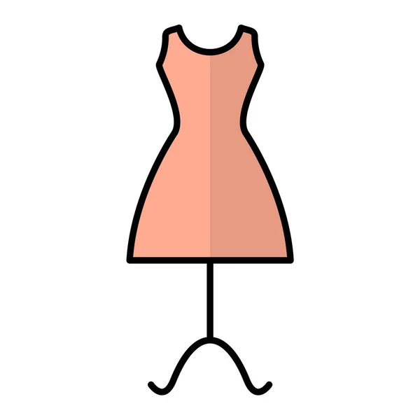 Vestido Icono Web Ilustración Simple — Vector de stock