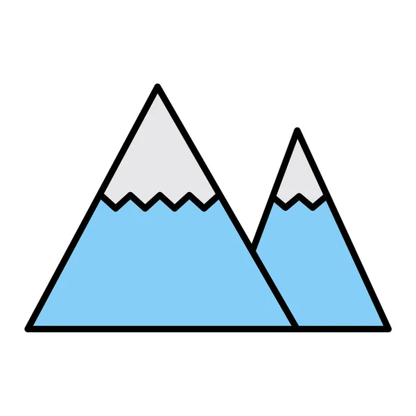 Icono Montañas Esquema Ilustración Los Iconos Vectoriales Montaña Para Web — Vector de stock