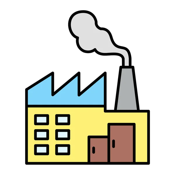 Factory Building Icon Vector Illustration Design — Stock Vector