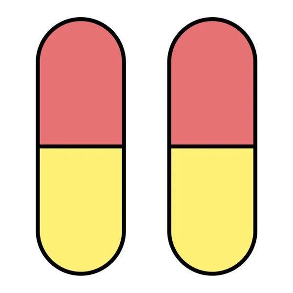 Illustrazione Vettoriale Icona Capsula — Vettoriale Stock