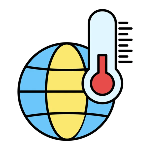 Векторная Иллюстрация Значка Термометра — стоковый вектор