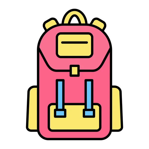 Ilustrasi Vektor Ikon Backpack - Stok Vektor