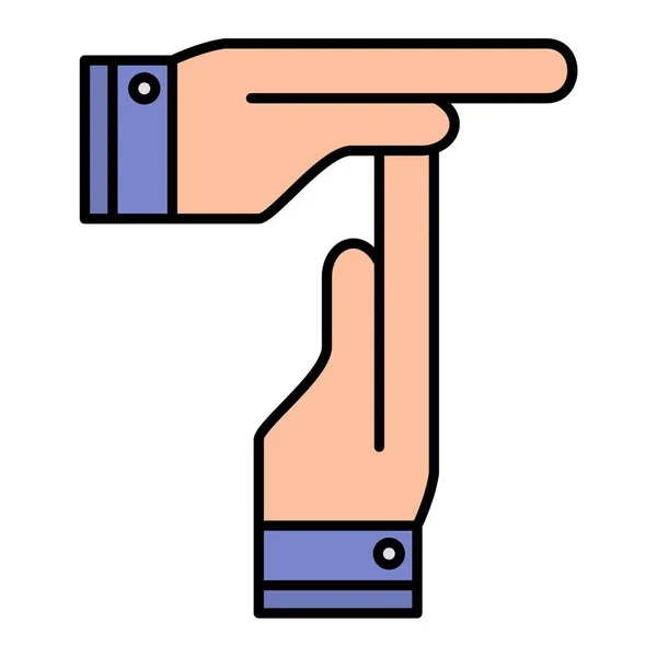 Hand Holding Nail Icon Vector Outline Plumber Cleaning Pipe Sign — Stock vektor