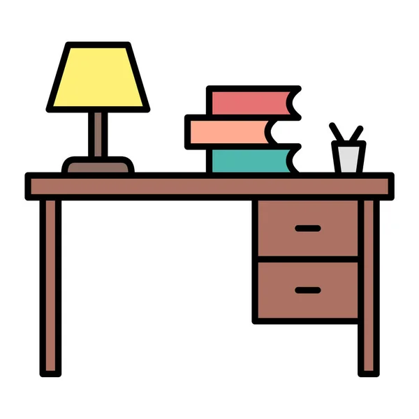 Schreibtischlampe Symbol Vektor Illustration Design — Stockvektor