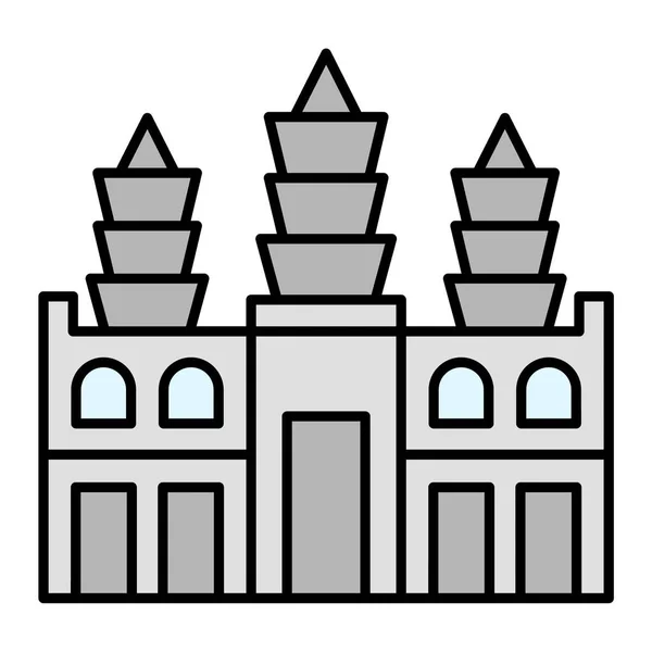 Ilustración Vectorial Del Icono Del Edificio — Archivo Imágenes Vectoriales