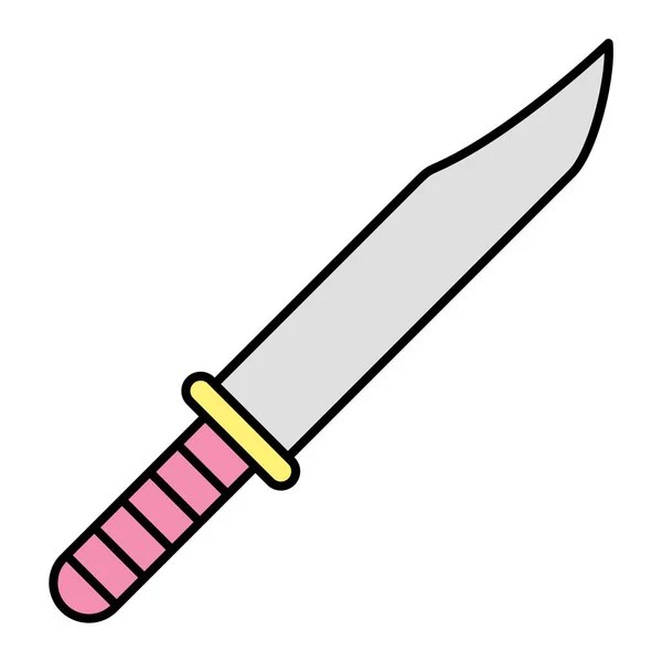 ナイフアイコン Web用短剣のベクトルアイコンの概略図 — ストックベクタ