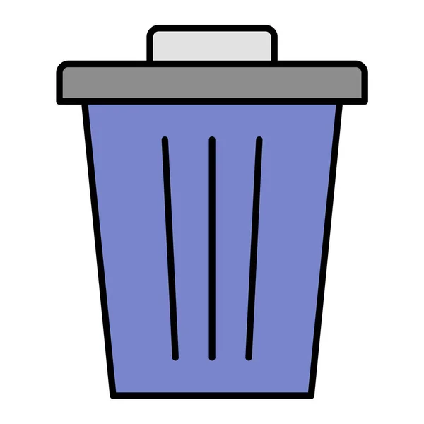 Mülleimer Symbol Umriss Recycling Müll Vektor Symbol Für Web Design — Stockvektor