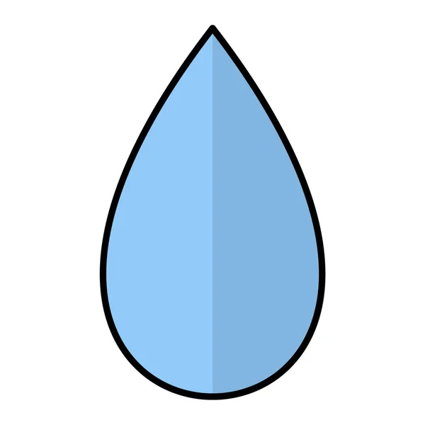 Wassertropfen Symbol Umriss Illustration Des Blattvektorsymbols Für Web — Stockvektor