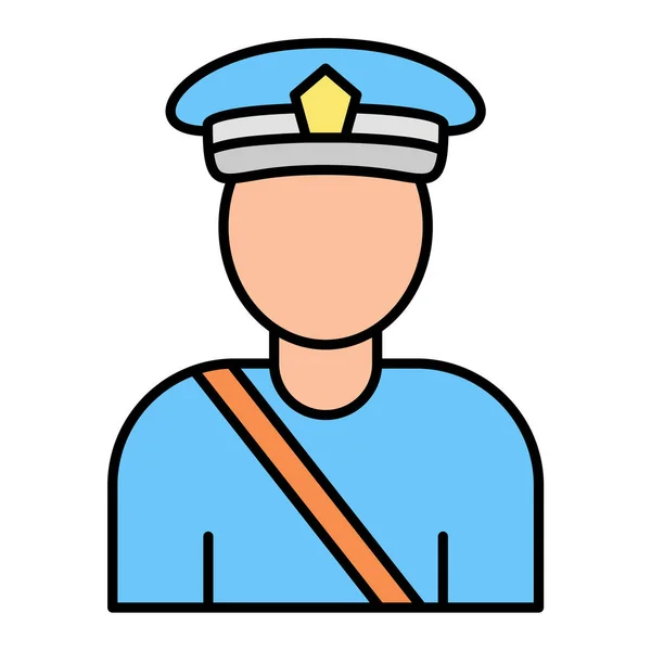 Αστυνομικός Εικονίδιο Διάνυσμα Εικονογράφηση Σχεδιασμό — Διανυσματικό Αρχείο