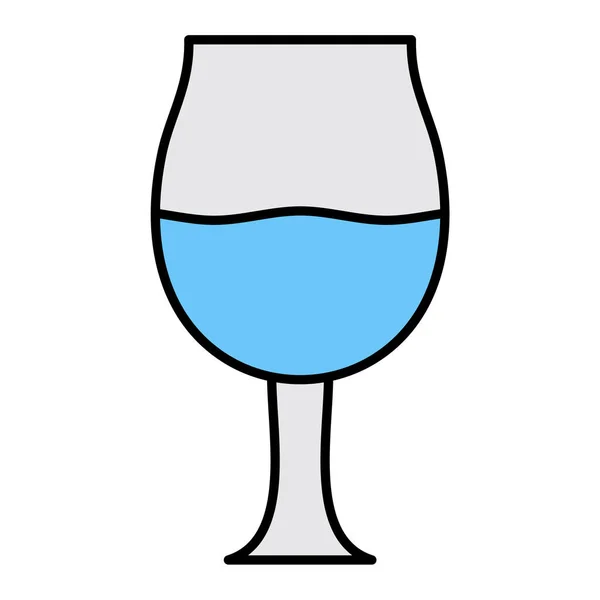 Şarap Cam Ikonu Vektör Illüstrasyonu — Stok Vektör