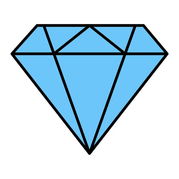 Vetor Diamante Ícone Cor Glifo — Vetor de Stock