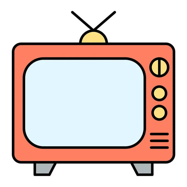 Ikone Cartoon Illustration Von Fernsehvektorsymbolen Für Das Web — Stockvektor