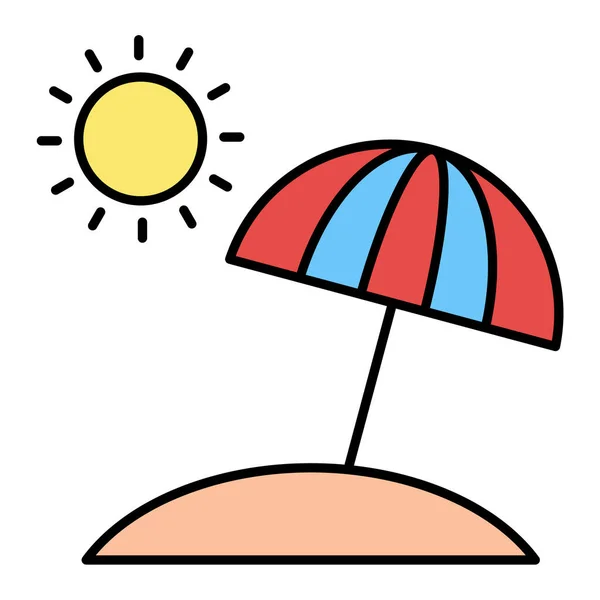 Beach Umbrella Web Icon — Stock Vector