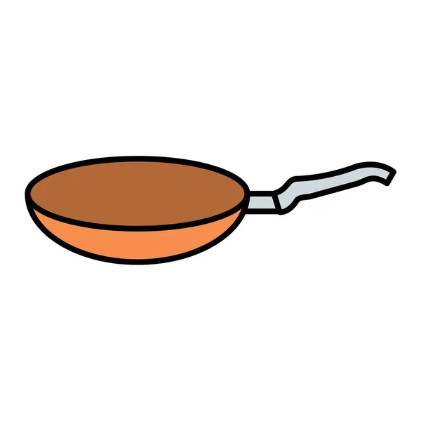 Иконка Сковороды Контурная Иллюстрация Векторных Иконок Кухонного Венчика Паутины — стоковый вектор