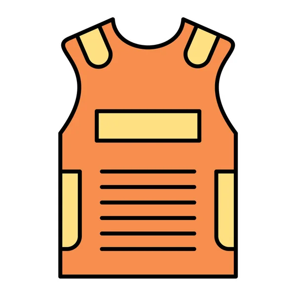 Ikona Vesty Obrys Ilustrace Vektorových Ikon Oblečení Pro Web — Stockový vektor