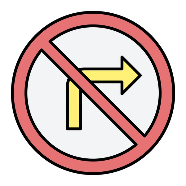 禁止停车标志图标 矢量说明 — 图库矢量图片