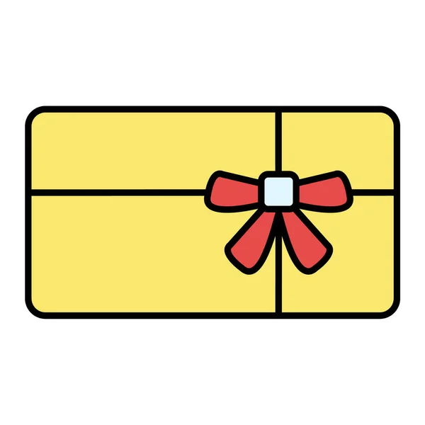 Gift Box Ribbon Bow Vector Illustration Graphic Design — Stock Vector