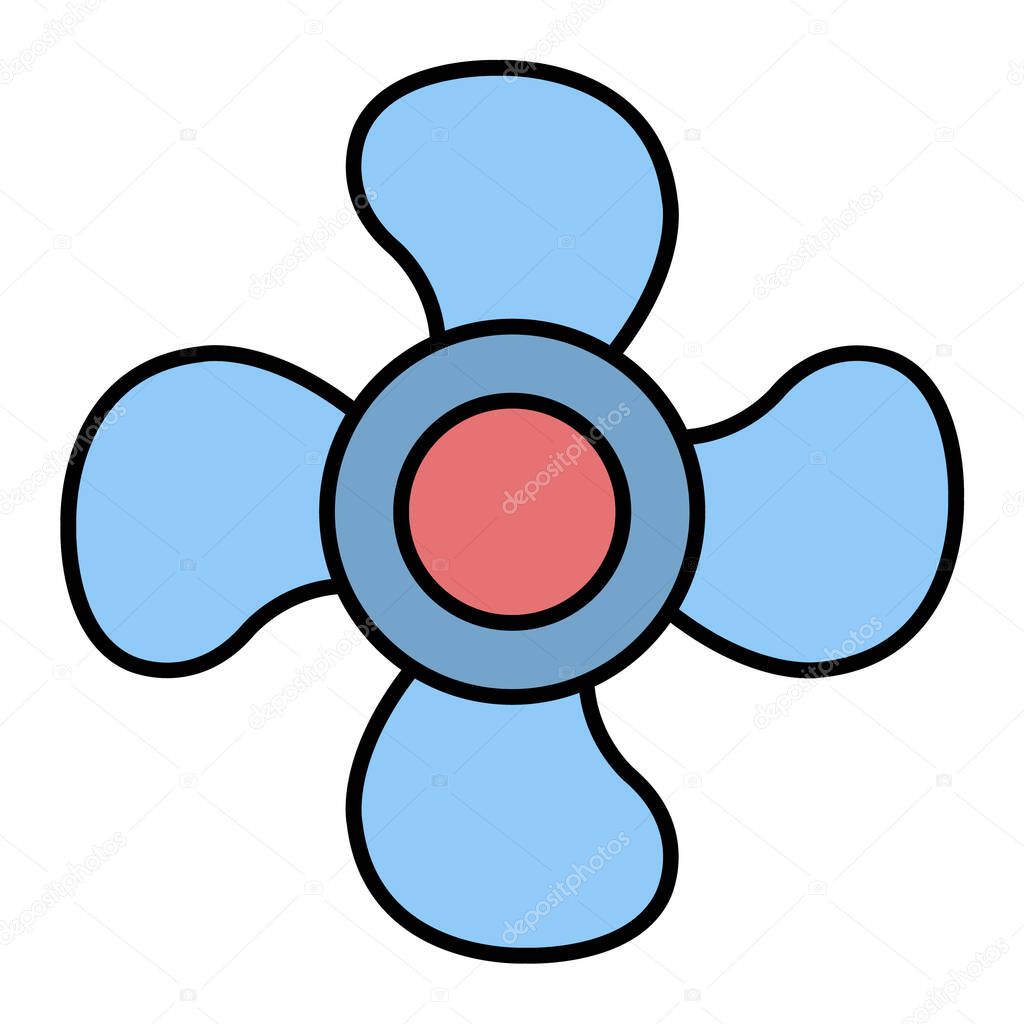 fan icon. simple illustration of flower vector icons for web