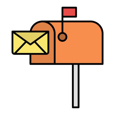 Zarf vektör illüstrasyon tasarımı içeren posta iletisi