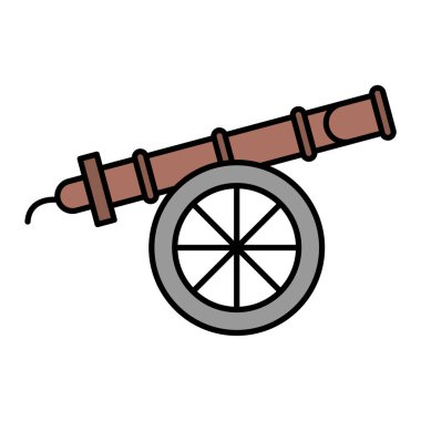 Bir ortaçağ silah simgesinin vektör çizimi