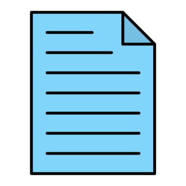 Belge. Web simgesi basit illüstrasyon