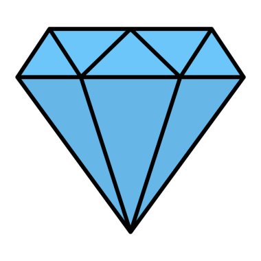 Elmas simgesi vektör illüstrasyonu