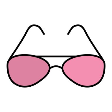 Gözlük ikonu. vektör illüstrasyonu