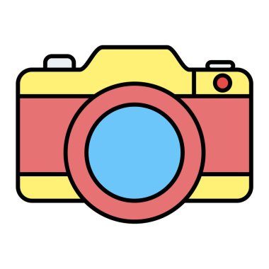 kamera simgesi vektör illüstrasyonu