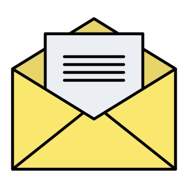 zarf e- posta simgesi vektör illüstrasyon grafik tasarımı