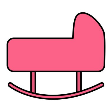 bebek simgesi beyaz arkaplanda izole edildi, vektör illüstrasyonu