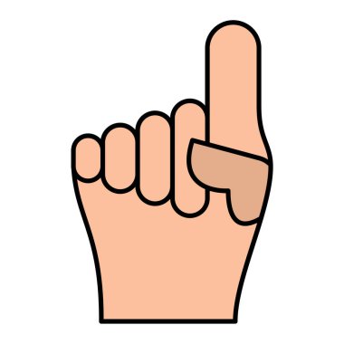 İşaret eden bir el. 