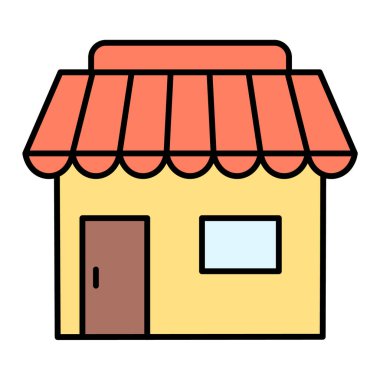 Mağaza. Web simgesi basit illüstrasyon