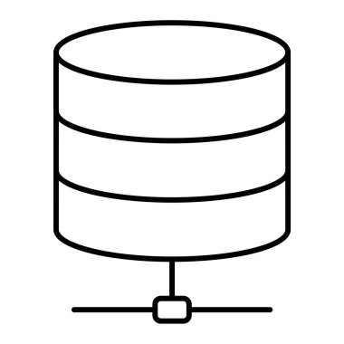 veritabanı. Web simgesi basit illüstrasyon
