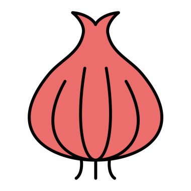 Soğan. Web simgesi basit illüstrasyon