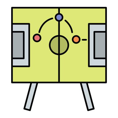 Bir futbol simgesinin vektör illüstrasyonu
