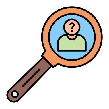 Arama simgesi vektör illüstrasyon tasarımlı büyüteç