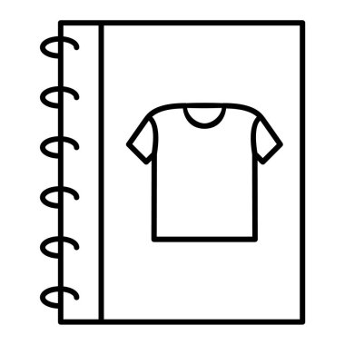 Tişört ikonu. Web için kıyafet vektör simgelerinin özet çizimi