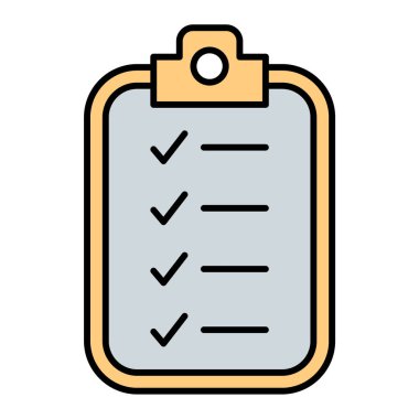 Kontrol listesi. Web simgesi basit illüstrasyon