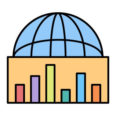 küresel ekonomi ve piyasa teması izole edilmiş tasarım vektörü çizimi