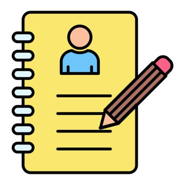 Not defteri. Web simgesi basit illüstrasyon