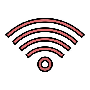 Wi-Fi sinyal ikonu vektörü, ağ ve mobil uygulama tasarımınız için beyaz arkaplanda izole edilmiş, kablosuz logo konsepti