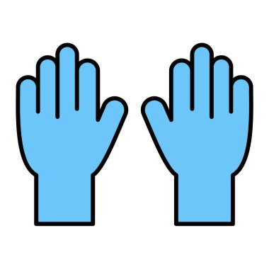 Eldiven simgesi vektör illüstrasyonu