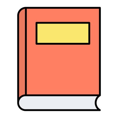 Kitap. Web simgesi vektör illüstrasyonu