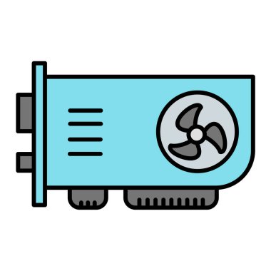 Bir su ısıtıcı simgesinin vektör çizimi