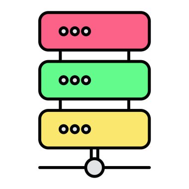 veritabanı. Web simgesi basit illüstrasyon