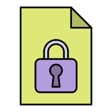 asma kilit ikon vektör çizimi