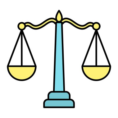 Ölçek simgesi vektör illüstrasyonu