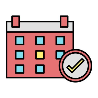 Takvim simgesi vektör illüstrasyonu