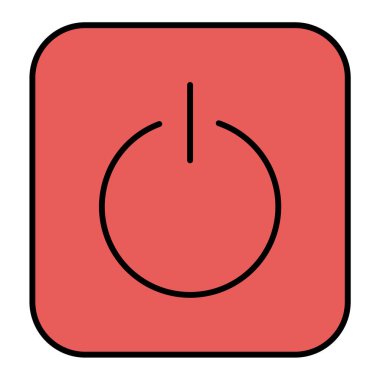 güç kaynağı simgesi, vektör çizim